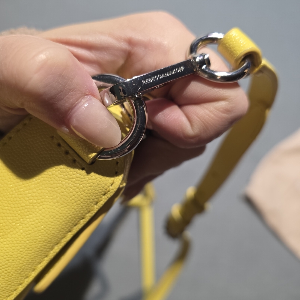 Rebecca Minkoff EUC Lemon Crossbody  PERFECT condition - Length 9in Height 7in - Picture 6 of 8
